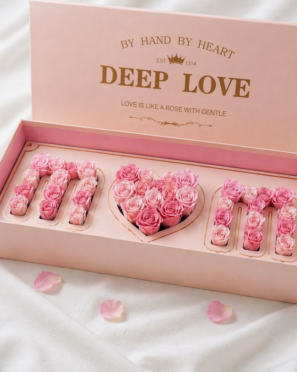 Deep love mom flower box
