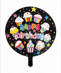 Birthday cupcakes- foil balloon 14” ( sold only with flower arrangement)