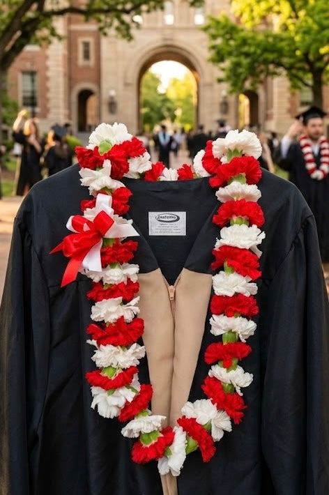 Fresh flowers graduation lei