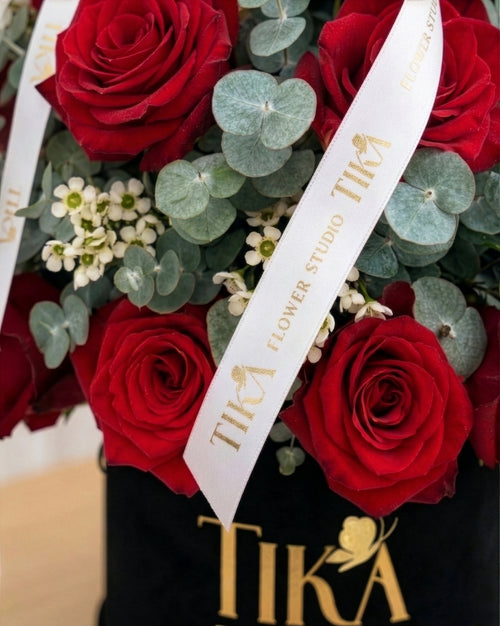 Charm Roses & Eucalyptus Flower Box — Flower Box by Tika Flower Studio in Phoenix